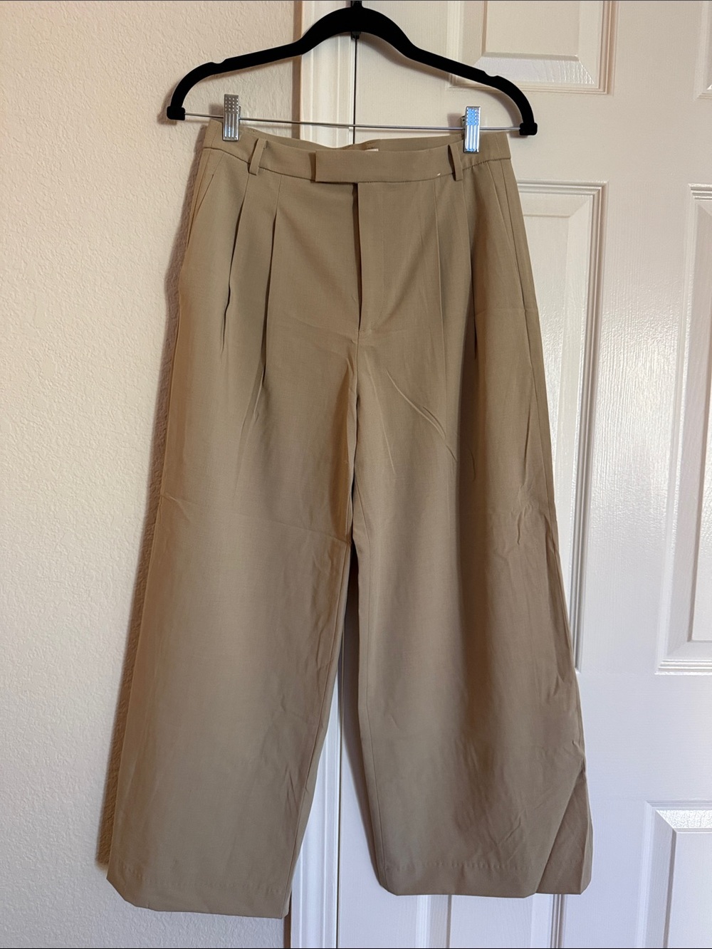 Uniqlo C Wide Leg Womens Khaki Trousers